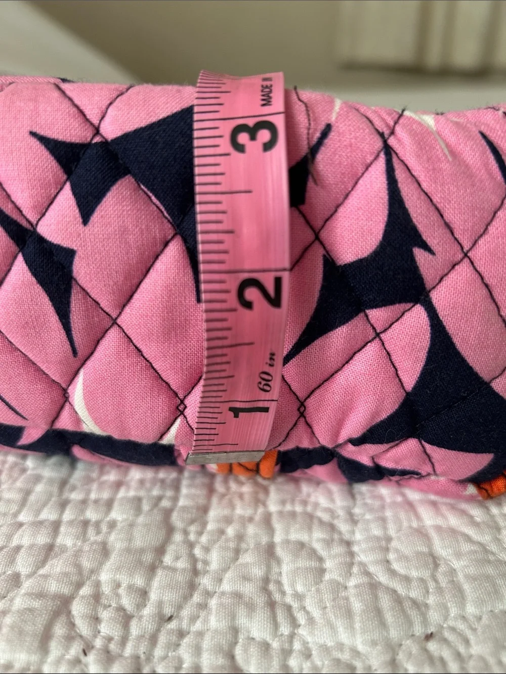 Vera Bradley Quilted Floral Pink and Navy Tote Bag